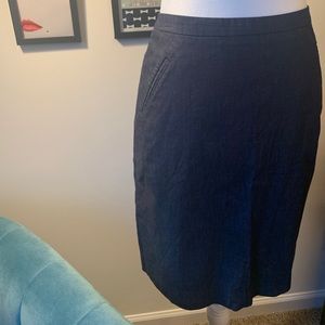 LOFT Navy A-line Skirt